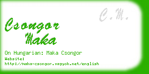 csongor maka business card